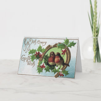 Vogel-Weihnachtskarte Feiertagskarte