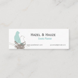 Vögel, welche die Natur-Hochzeits-Ereignis-Planung Mini Visitenkarte