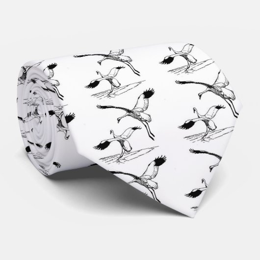 Vogel/Whooping Kran, Vogel/Whooping Kran… Krawatte (Gerollt)