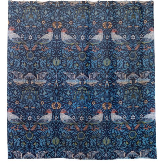Vögel, William Morris Duschvorhang (Vorderseite)