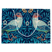Vögel, William Morris große Geschenktasche Geschenktüte (Rückseite)