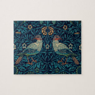 Vögel William Morris. Muster für Tiere Puzzle