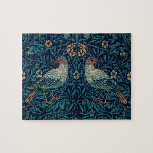 Vögel William Morris. Muster für Tiere Puzzle (Horizontal)