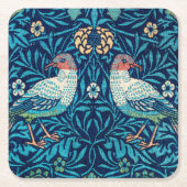 Vögel, William Morris Rechteckiger Pappuntersetzer (Vorderseite)