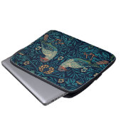 Vögel William Morris. Vintages Blaues Tier Laptopschutzhülle (Vorne Knopf)