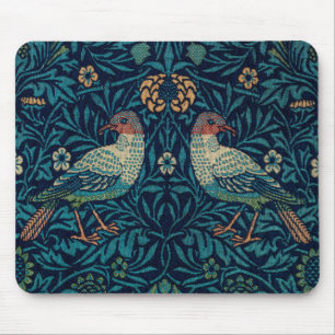Vögel William Morris. Vintages Blaues Tier Mousepad