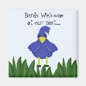 Vögel Willkommen in unserem Nest - Bluebird Magnet (Vorne)