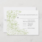 Vögel & Wirbel #28 RSVP-Antwortkarte für Hochzeite RSVP Karte (Rückseite)