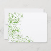 Vögel & Wirbel Apple Green Wedding Response Card RSVP Karte (Vorderseite)