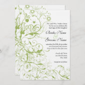 Vögel & Wirbel Hochzeitseinladungen #17 Einladung (Vorne/Hinten)