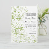 Vögel & Wirbel Hochzeitseinladungen #17 Einladung (Stehend Vorderseite)