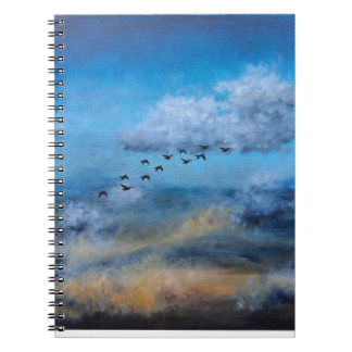 Vögel Wolken Herbst Himmelsornithologe Nature Chan Notizblock