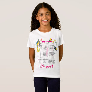 "Vögel Wortsuche für Mädchen" "Spaß & Intelligent T-Shirt