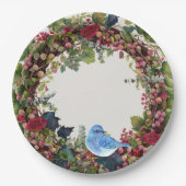 Vogel & Wreath Party Plate Pappteller (Vorderseite)