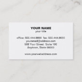 Vogel & Wreath Visitenkarte (Rückseite)