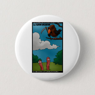 Vögel zu Würmern Der grimmige Beaker Funny Geschen Button