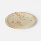 Vögel Zuhause Tree Pappteller (Schrägansicht)