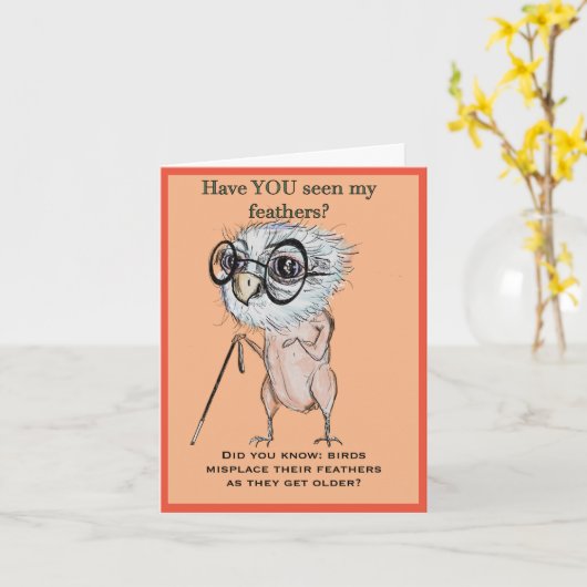 Vogel zum Geburtstag Karte (Gelbe Blume)