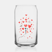 Vögel zum Valentinstag Dosenglas (Vorderseite)