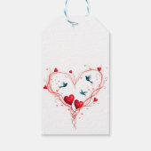 Vögel zum Valentinstag Geschenkanhänger (Rückseite)