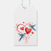 Vögel zum Valentinstag Geschenkanhänger (Rückseite)