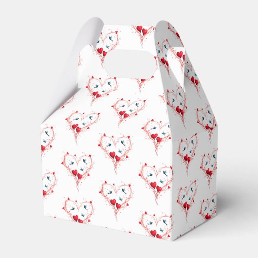 Vögel zum Valentinstag Geschenkschachtel (Vorderseite)