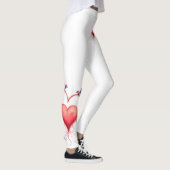 Vögel zum Valentinstag Leggings (Rechts)