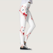 Vögel zum Valentinstag Leggings (Rechts)