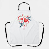 Vögel zum Valentinstag Schürze (Vorderseite)