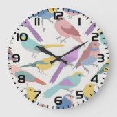 Vögel zusammen große wanduhr (Vorderseite)