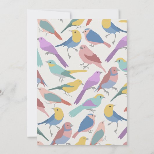 Vögel zusammen Tiere Einladung (Vorderseite)