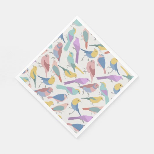 Vögel zusammen Tiere Napkins Serviette (Ecke)