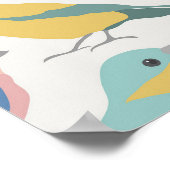 Vögel zusammen Tiere Poster (Ecke)