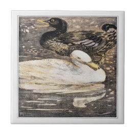 Vögel zwei Enten Viktorianische Kunst Fliese