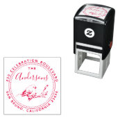 Vogelabbildungen Familienname Runde Rücksendeadres Permastempel (Beispiel)