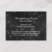 *~* Vogeladler Pastel Yoga Glitzer Meditation Visitenkarte (Rückseite)