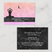 *~* Vogeladler Pastel Yoga Glitzer Meditation Visitenkarte (Vorne/Hinten)