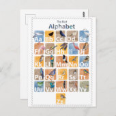 Vogelalphabet Postkarte (Vorne/Hinten)