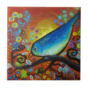 Vogelart III~Days End Tile Untersetzer