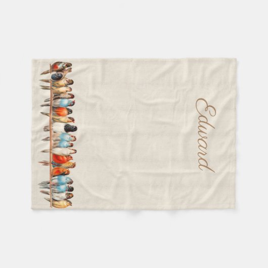 Vogelart und Taube Fleecedecke (Vorderseite (Horizontal))