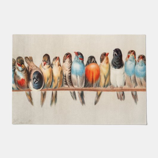 Vogelart und Taube Fußmatte (Vorderseite)