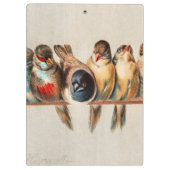 Vogelart und Taube Klemmbrett (Rückseite)