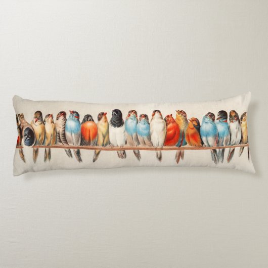 Vogelart und Taube Seitenschläferkissen (Rückseite)