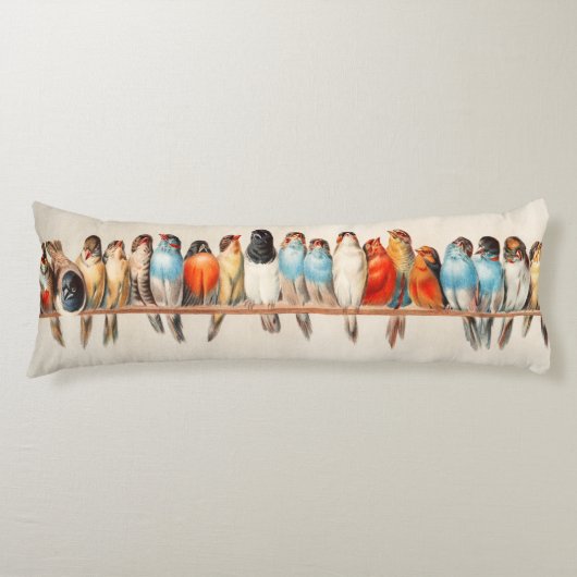 Vogelart und Taube Seitenschläferkissen (Vorderseite)