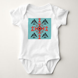 Vogelarten aus Navajo, Vintager ethnischer Stamm. Baby Strampler