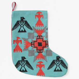 Vogelarten aus Navajo, Vintager ethnischer Stamm. Kleiner Weihnachtsstrumpf