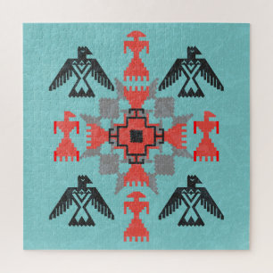 Vogelarten aus Navajo, Vintager ethnischer Stamm. Puzzle