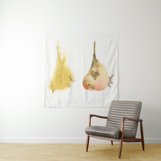 Vogelarten in Gelbwasser Wandteppich (Beispiel)