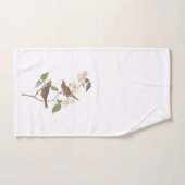 Vogelarten mit Weißwurmblättern, Audubon mit Blume Handtuch (Handtuch)