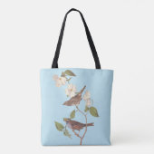 Vogelarten mit Weißwurmblättern, Audubon mit Blume Tasche (Rückseite)